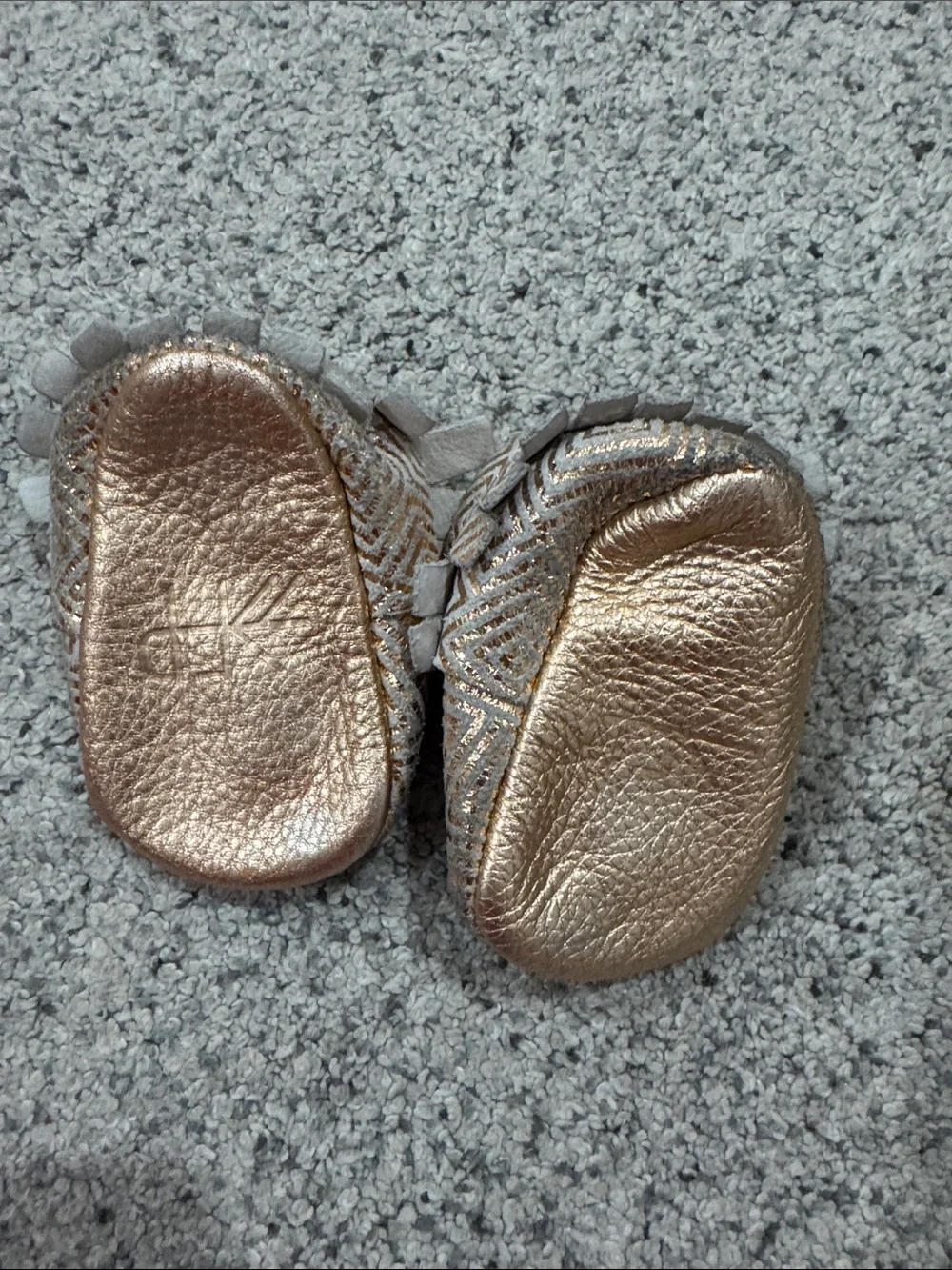 Freshly Picked Metallic Gold Patterned Slip-On Shoes